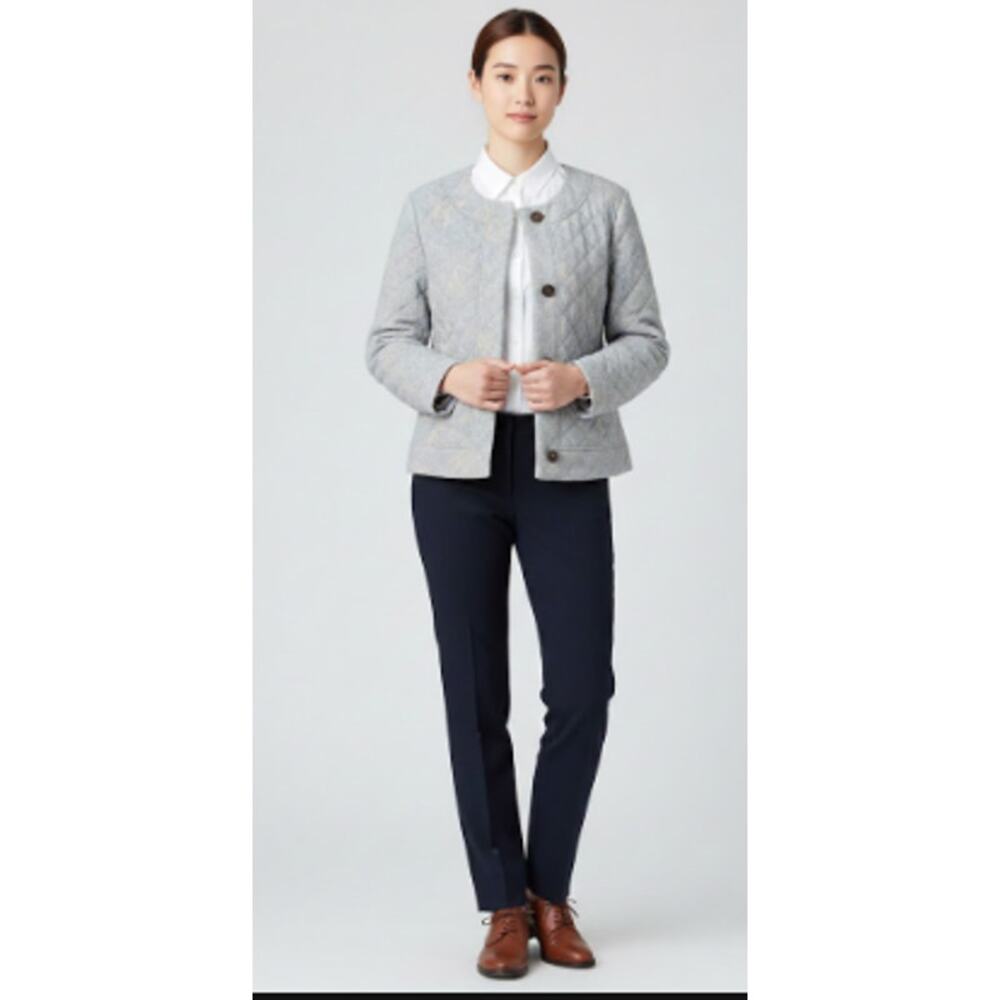 Bagatelle quilted Jacket size Medium Blue and White